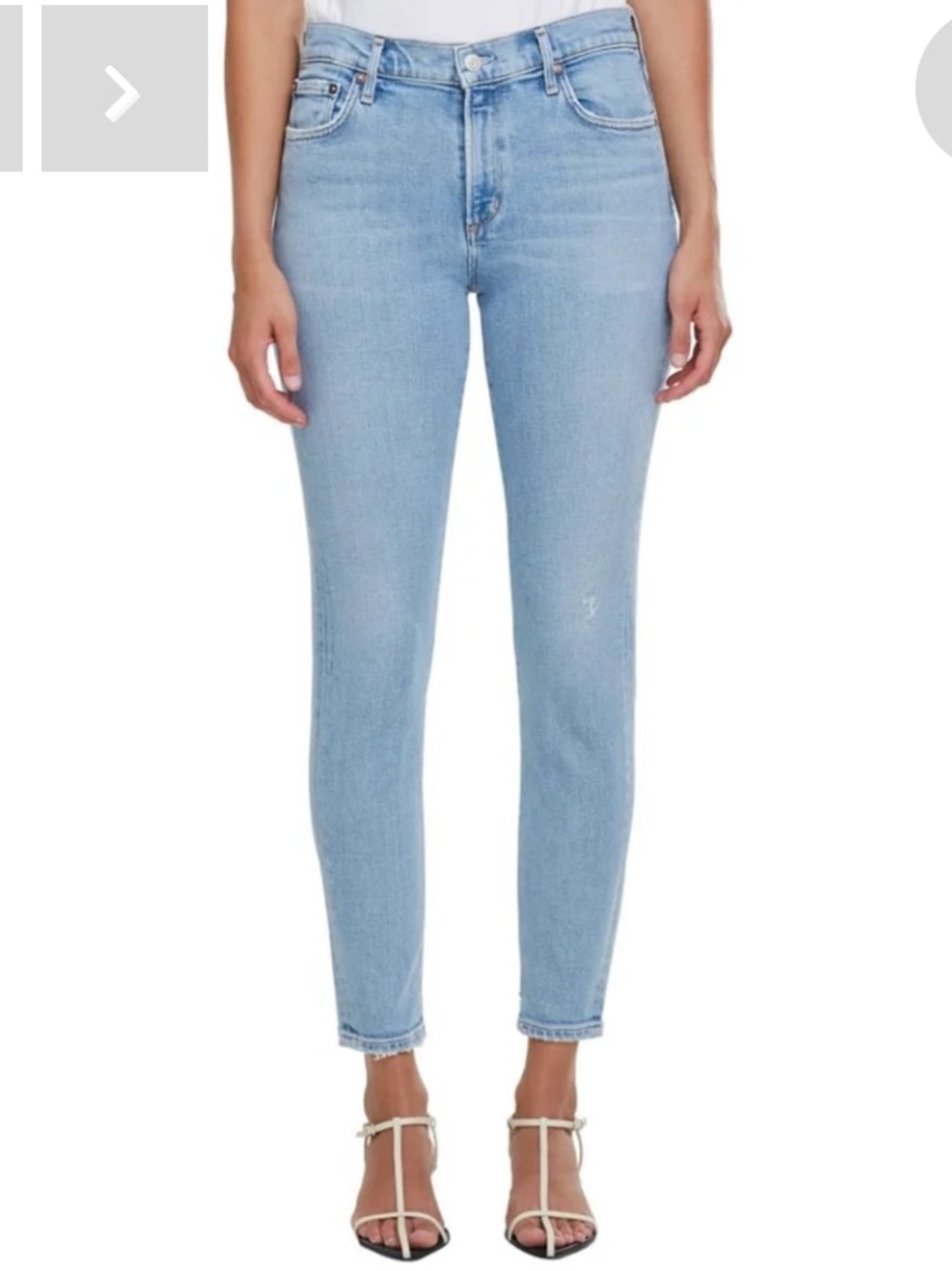 AGOLDE Sophie ankle skinny jeans in size 28